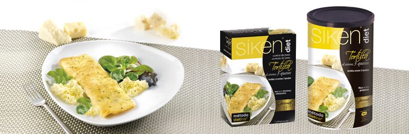 Producto Siken de preparado de tortilla de queso alto en proteinas