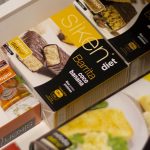 caja de cartón con barritas de café Método Dietline de Siken, caja de cartón con barritas de coco y banana Método Dietline de Siken